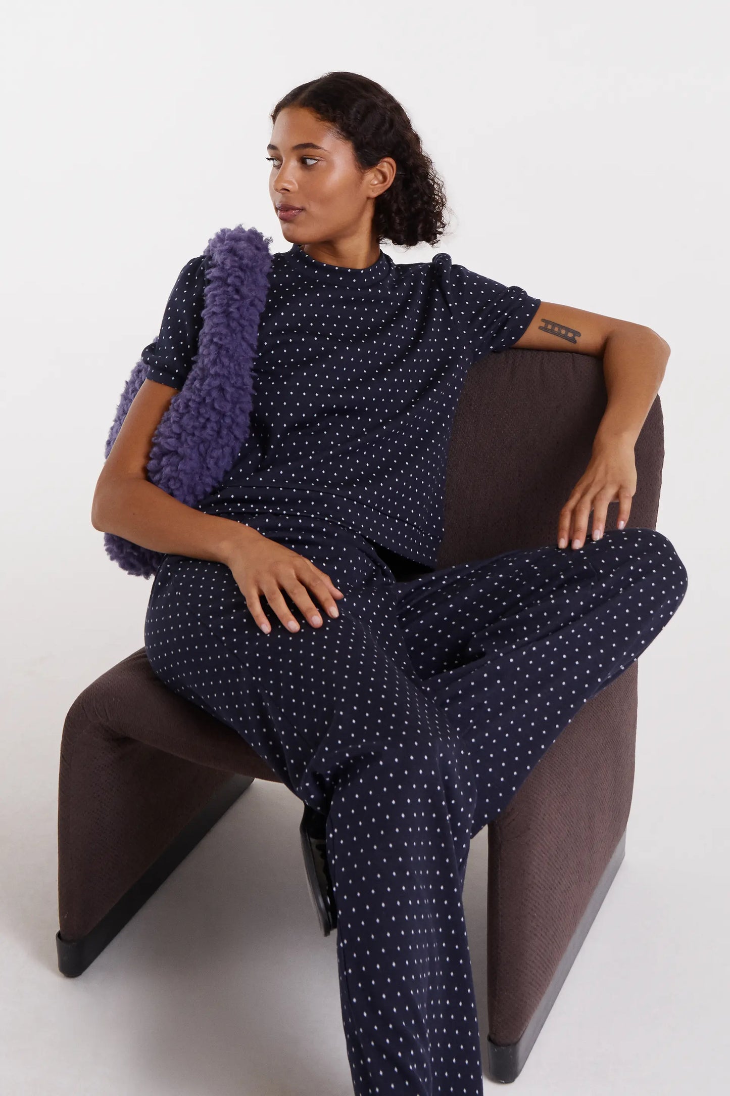 Camiseta jacquard con estampado Super Mini Dots