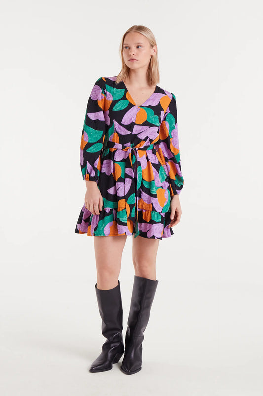 Vestido corto con estampado Apricot