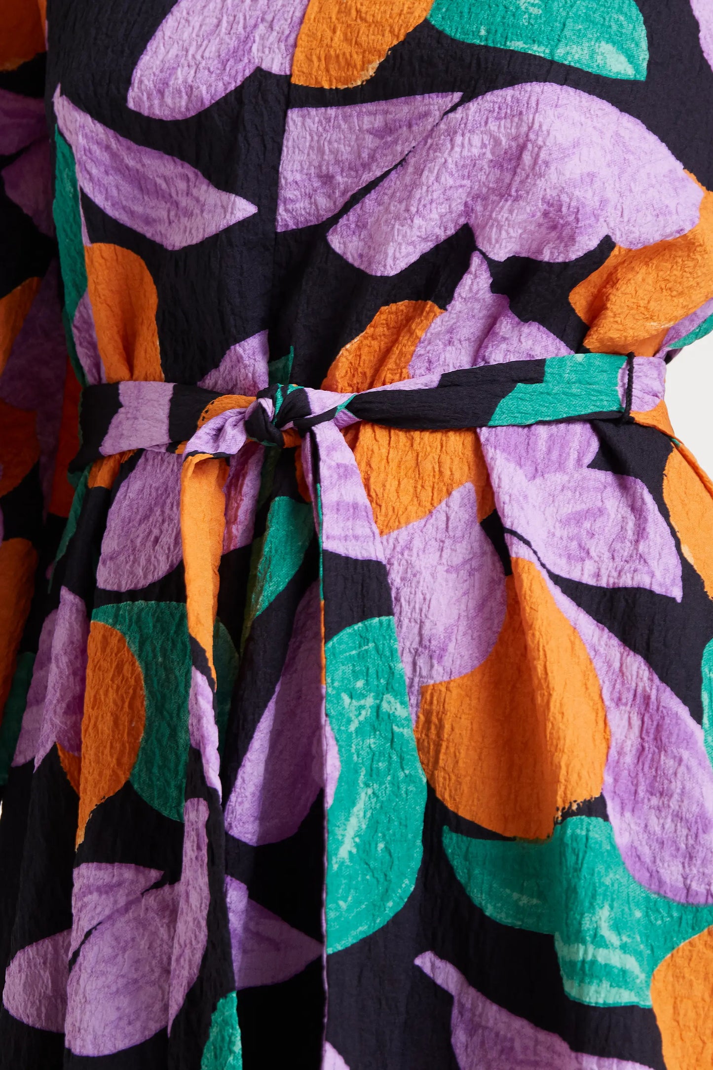 Abito corto con stampa albicocca