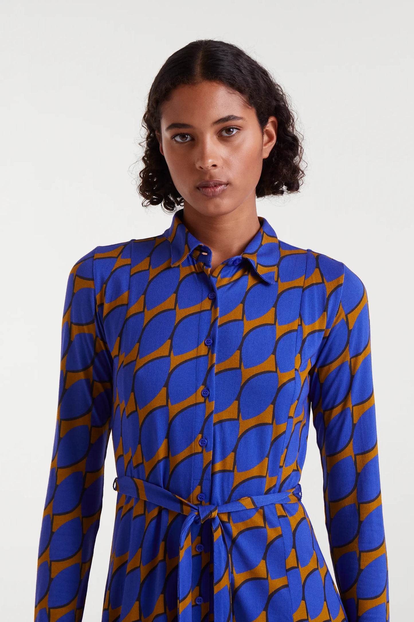 Abito lungo con piccola stampa Skouros