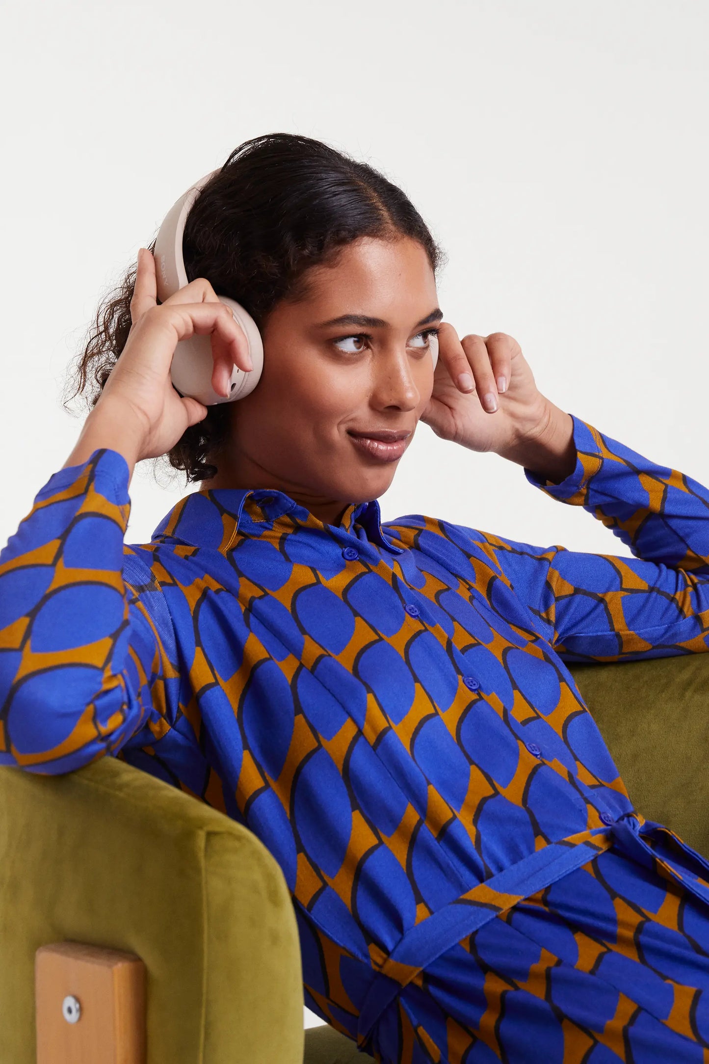 Abito lungo con piccola stampa Skouros