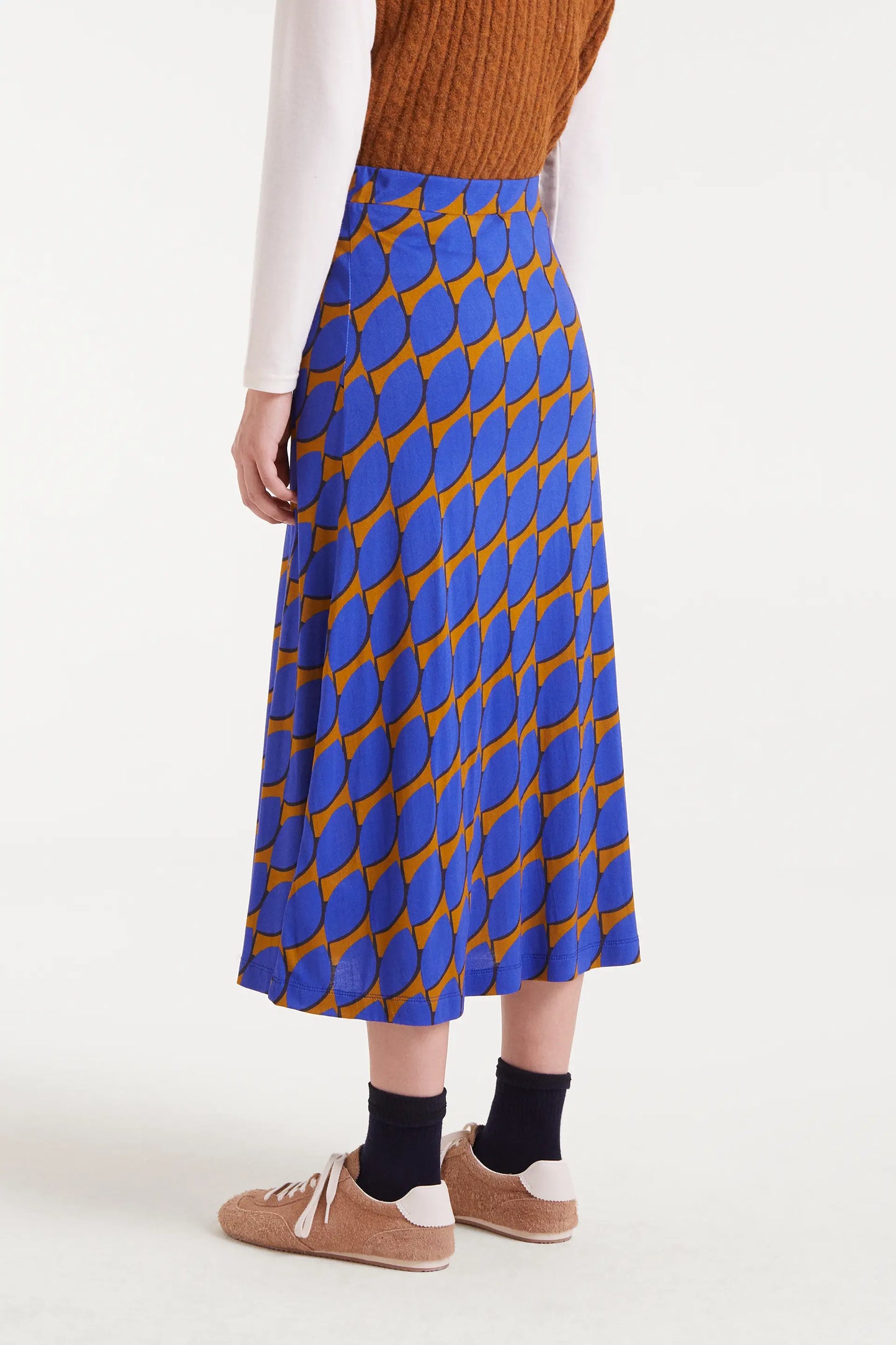 Midi skirt with Skouros Small print