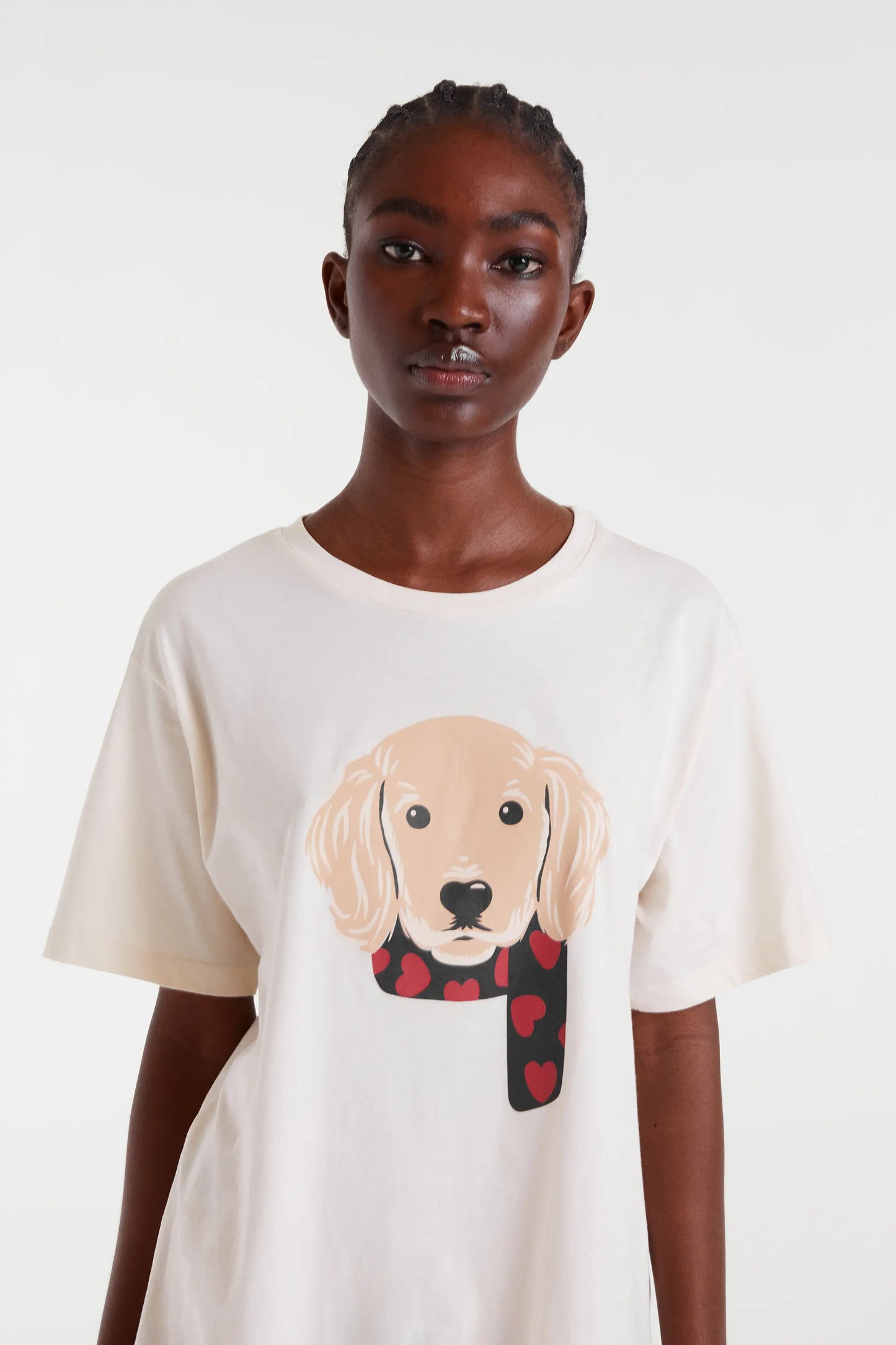 Camiseta 100% algodón con estampado de perro