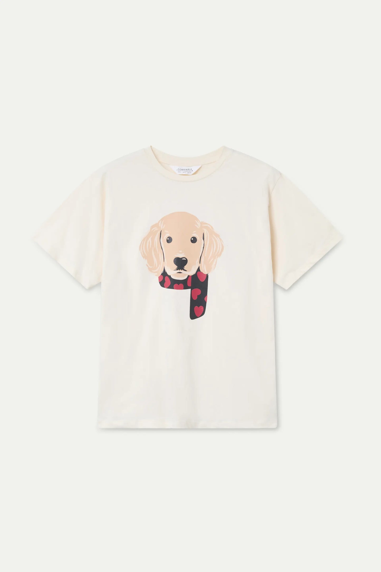 Camiseta 100% algodón con estampado de perro
