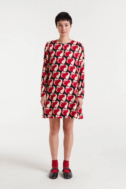 Vestido corto con estampado Heart Attack