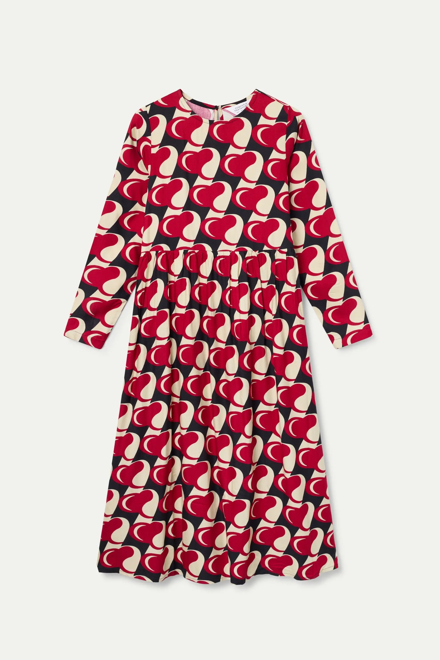 Heart Attack print midi dress