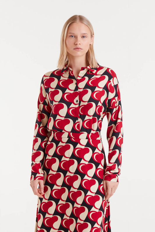 Camisa con estampado Heart Attack