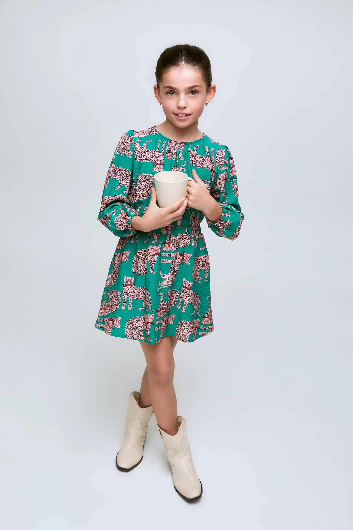 Gonna corta da bambina con stampa Onca