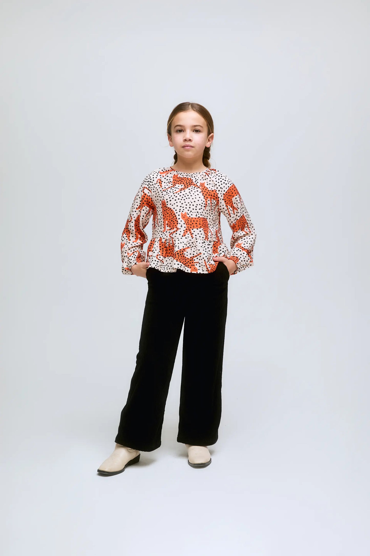 Tano printed long-sleeved top