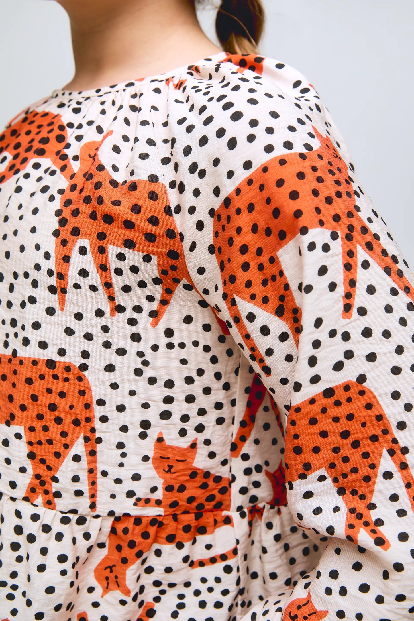 Tano printed long-sleeved top