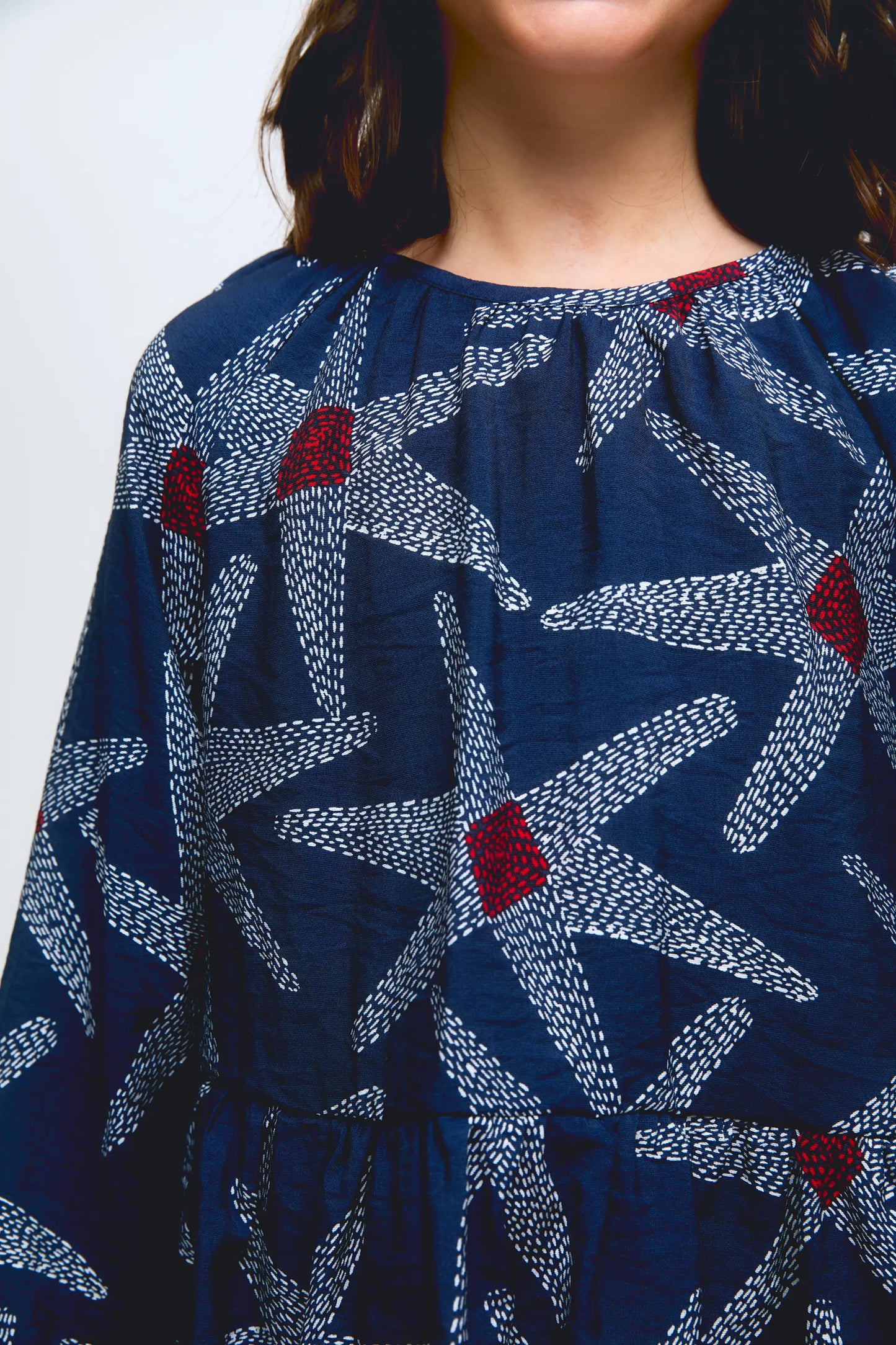 Starships Printed Long-Sleeved Top