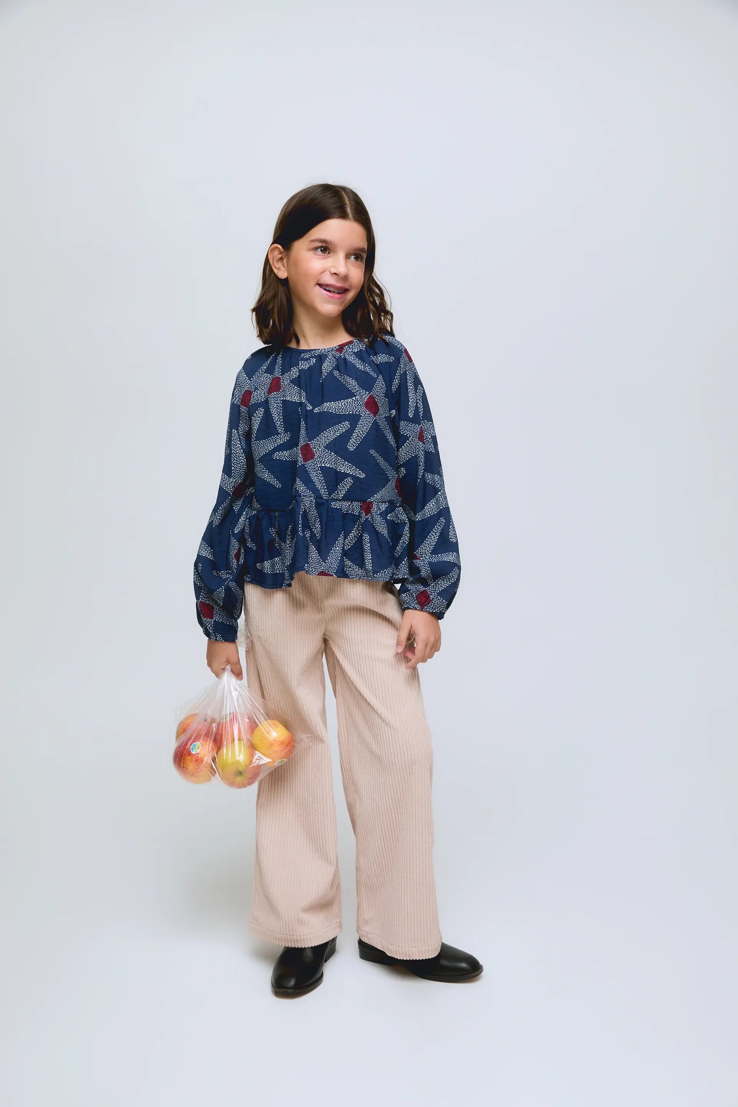 Starships Printed Long-Sleeved Top