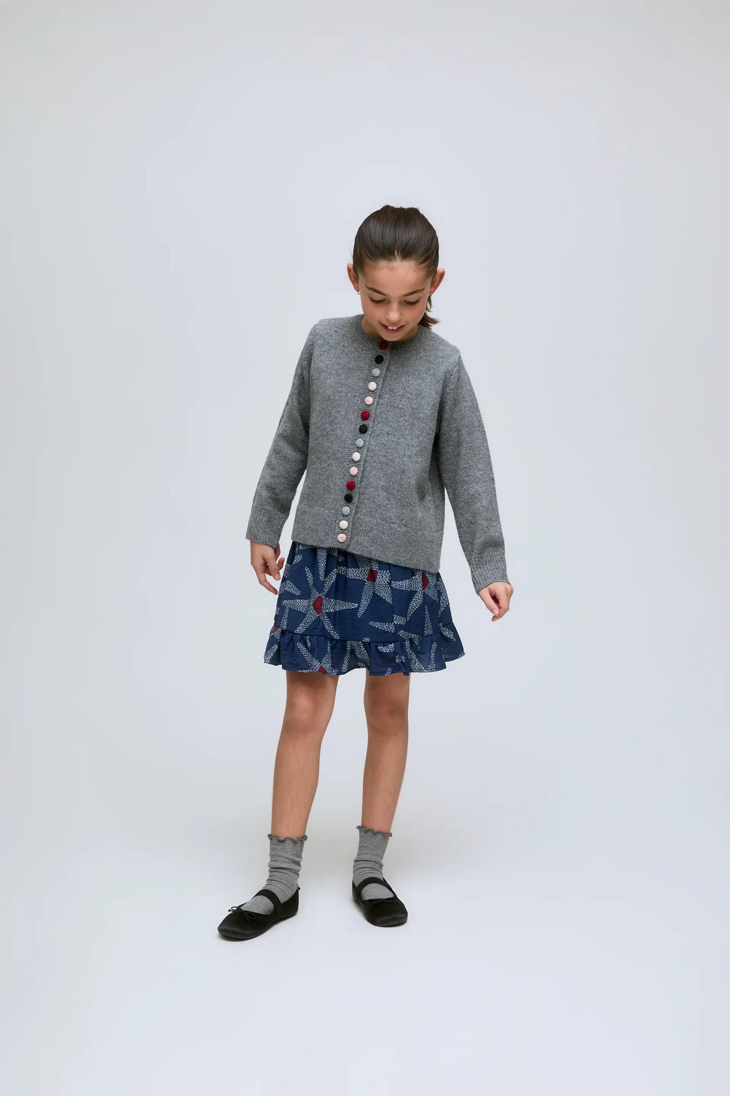 Girl's short skirt with Starship print