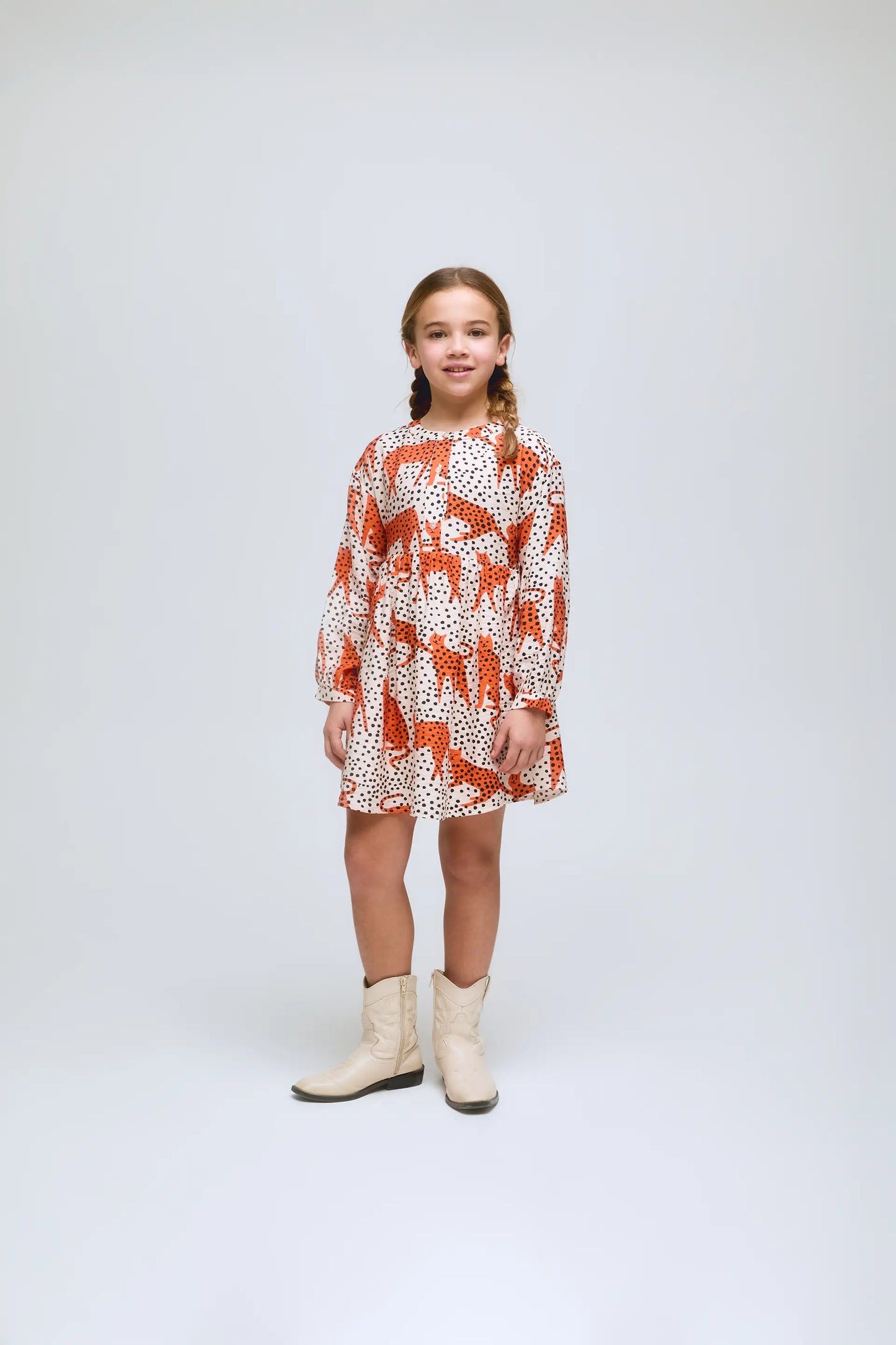 Tano printed short girl's dress