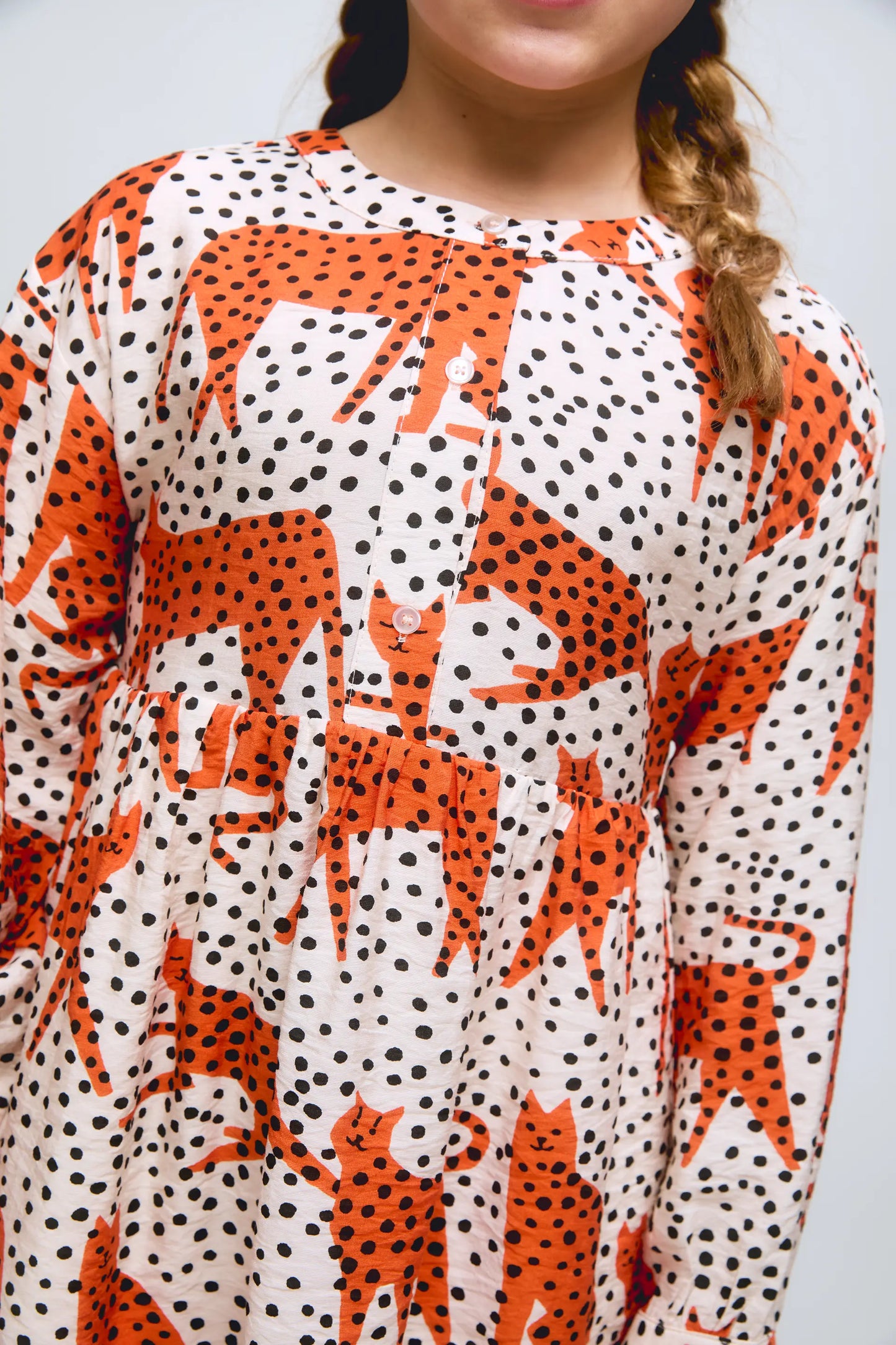 Tano printed short girl's dress