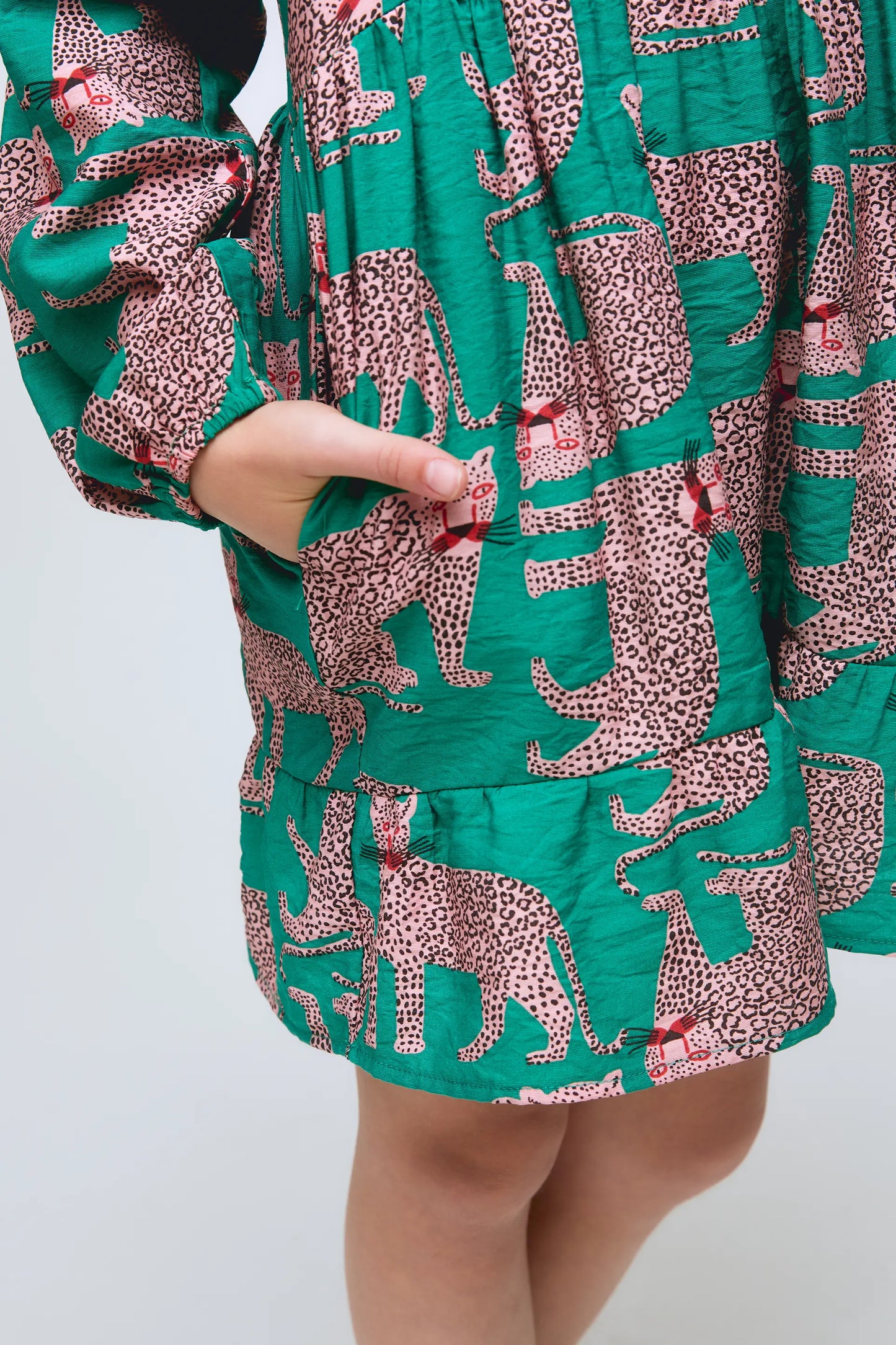 Onca printed long-sleeved girl's dress