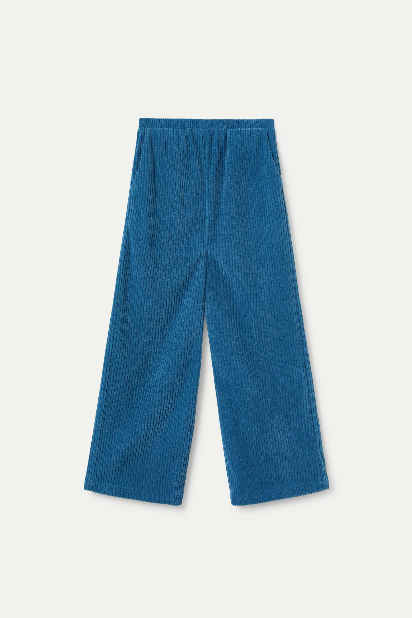 Pantaloni larghi in velluto a coste blu per ragazze