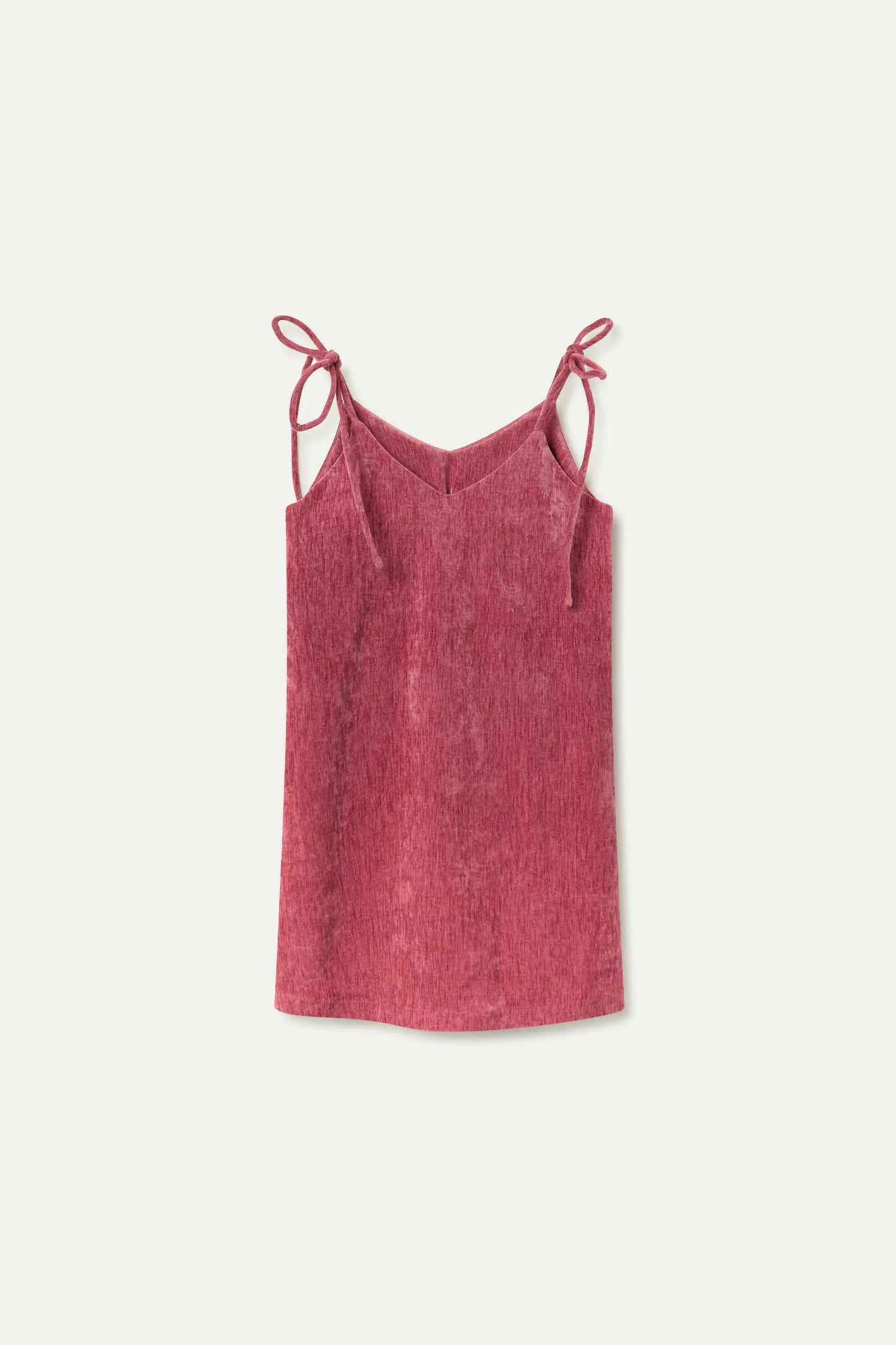 Short pink corduroy strap dress for girls