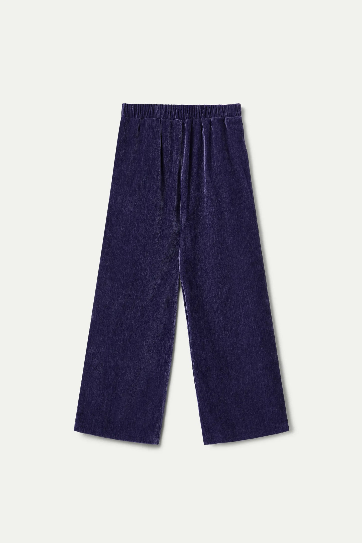 Wide-leg navy blue girls' trousers