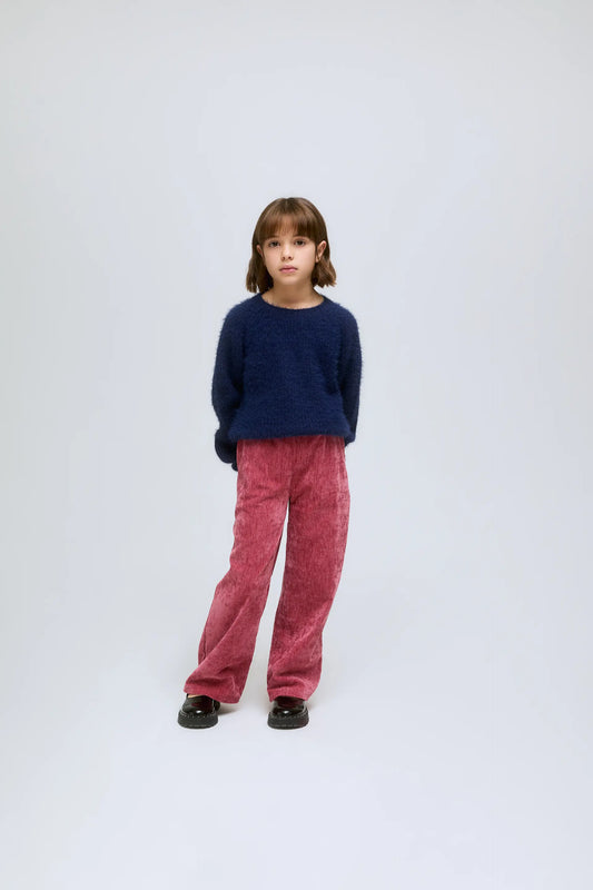 Pantalón ancho de niña de color rosa