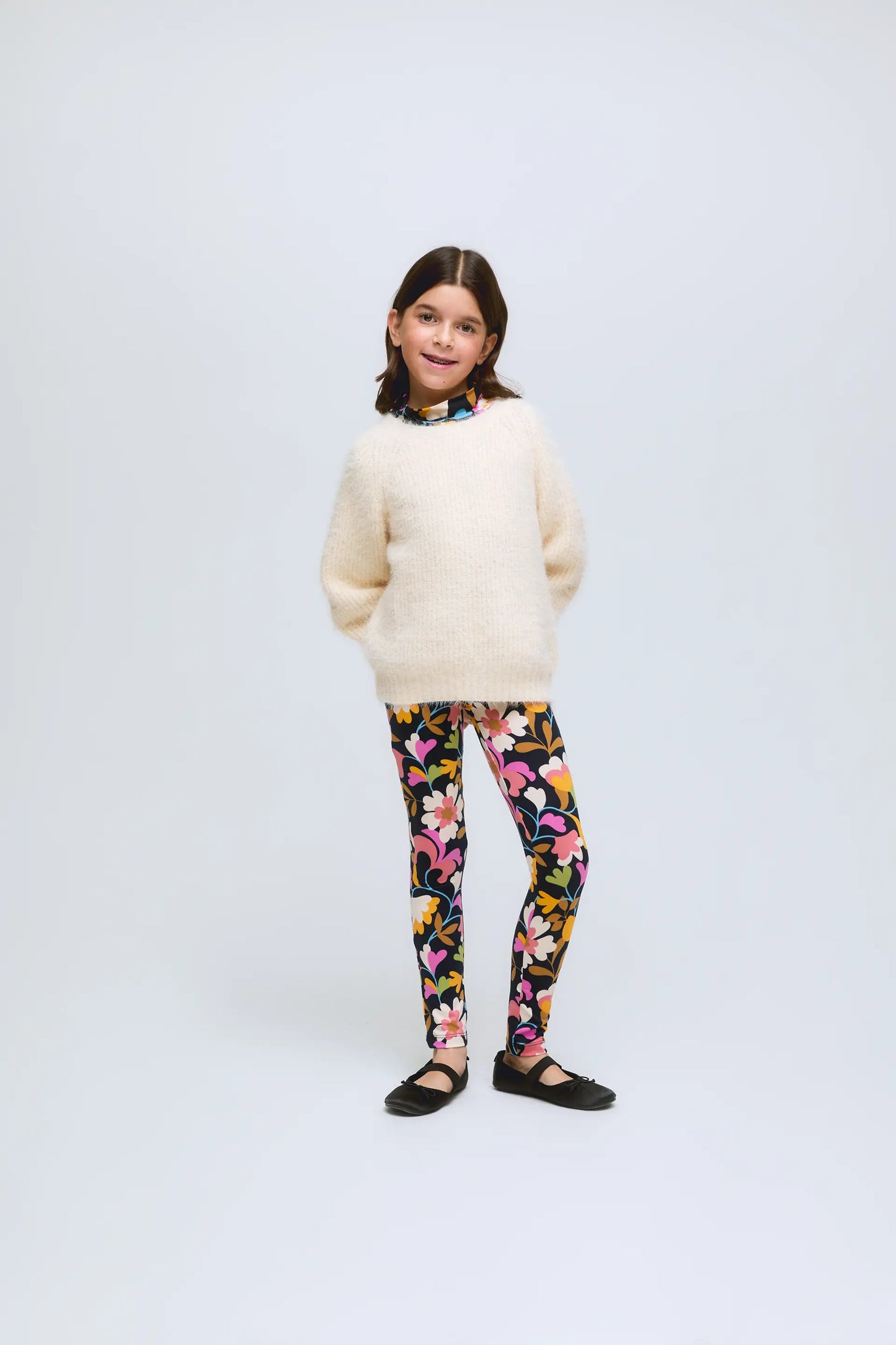 Baboushka print girls' leggings