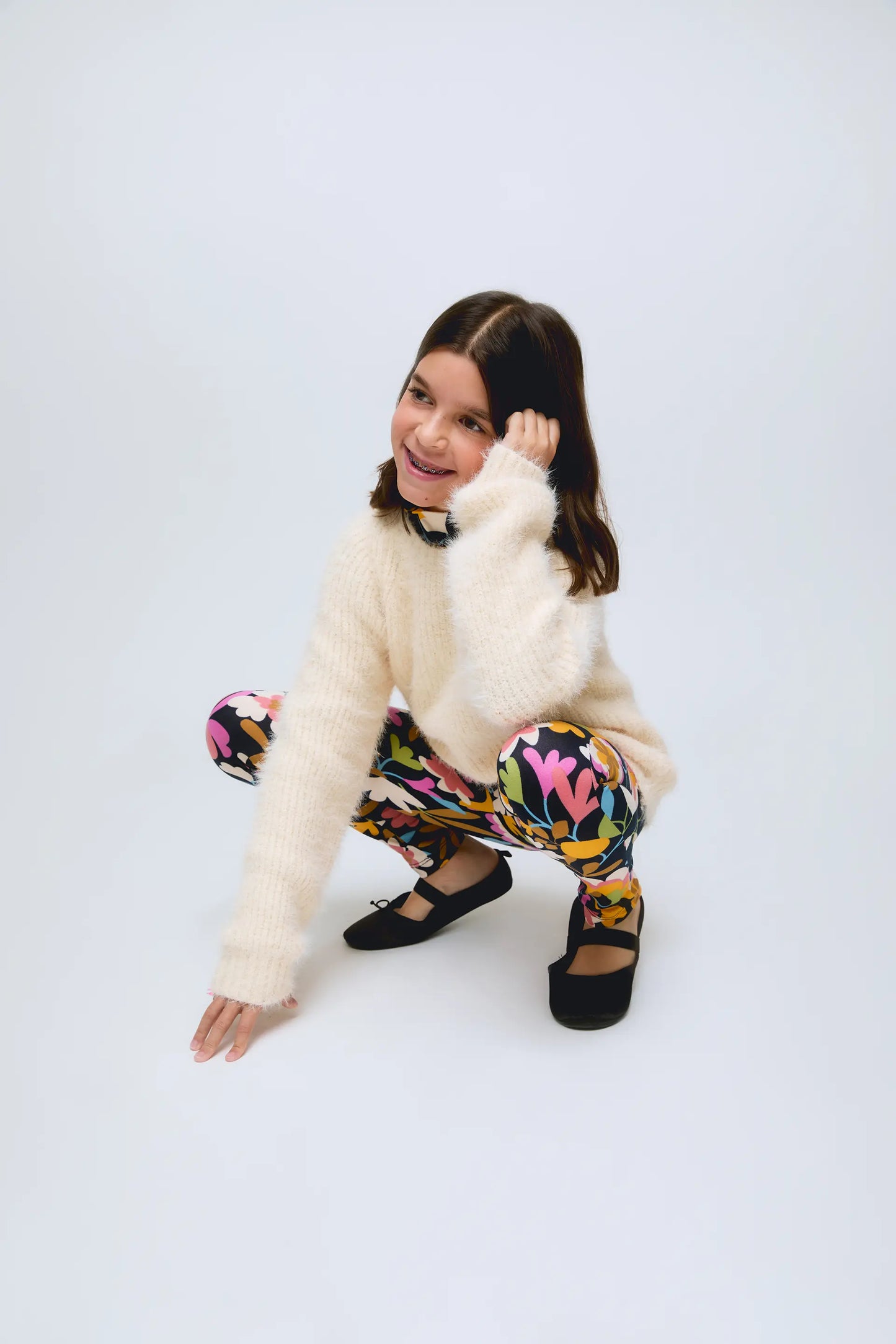 Baboushka print girls' leggings