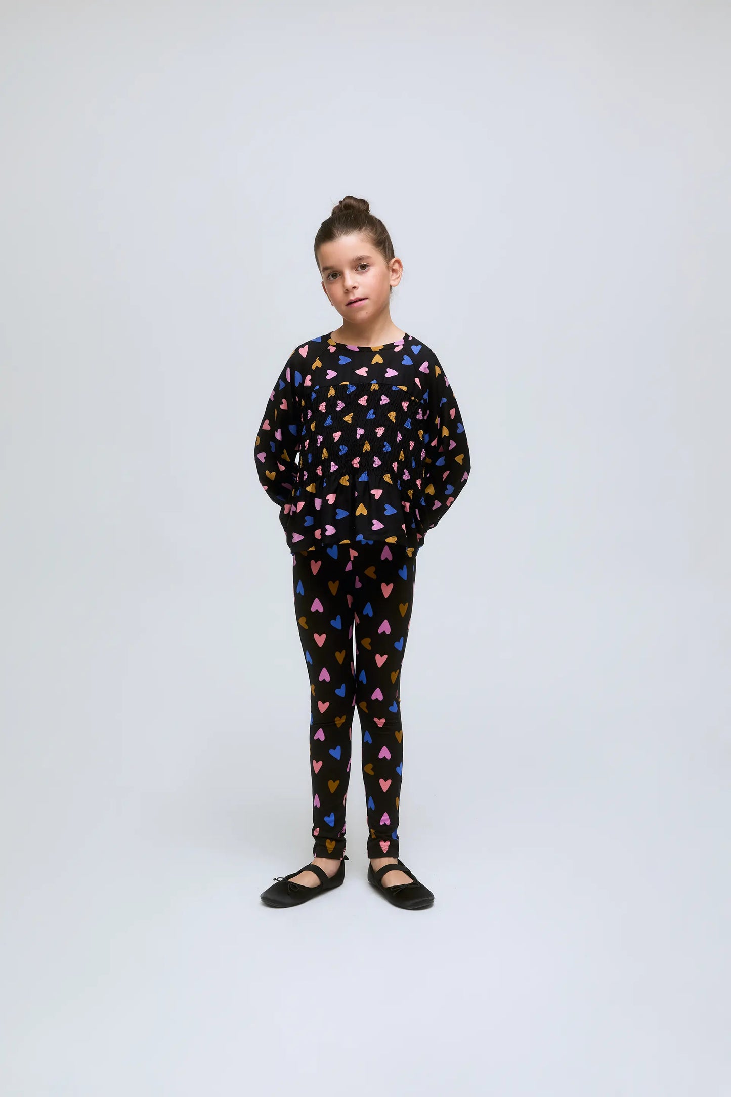 Leggings da bambina con stampa Potpourri