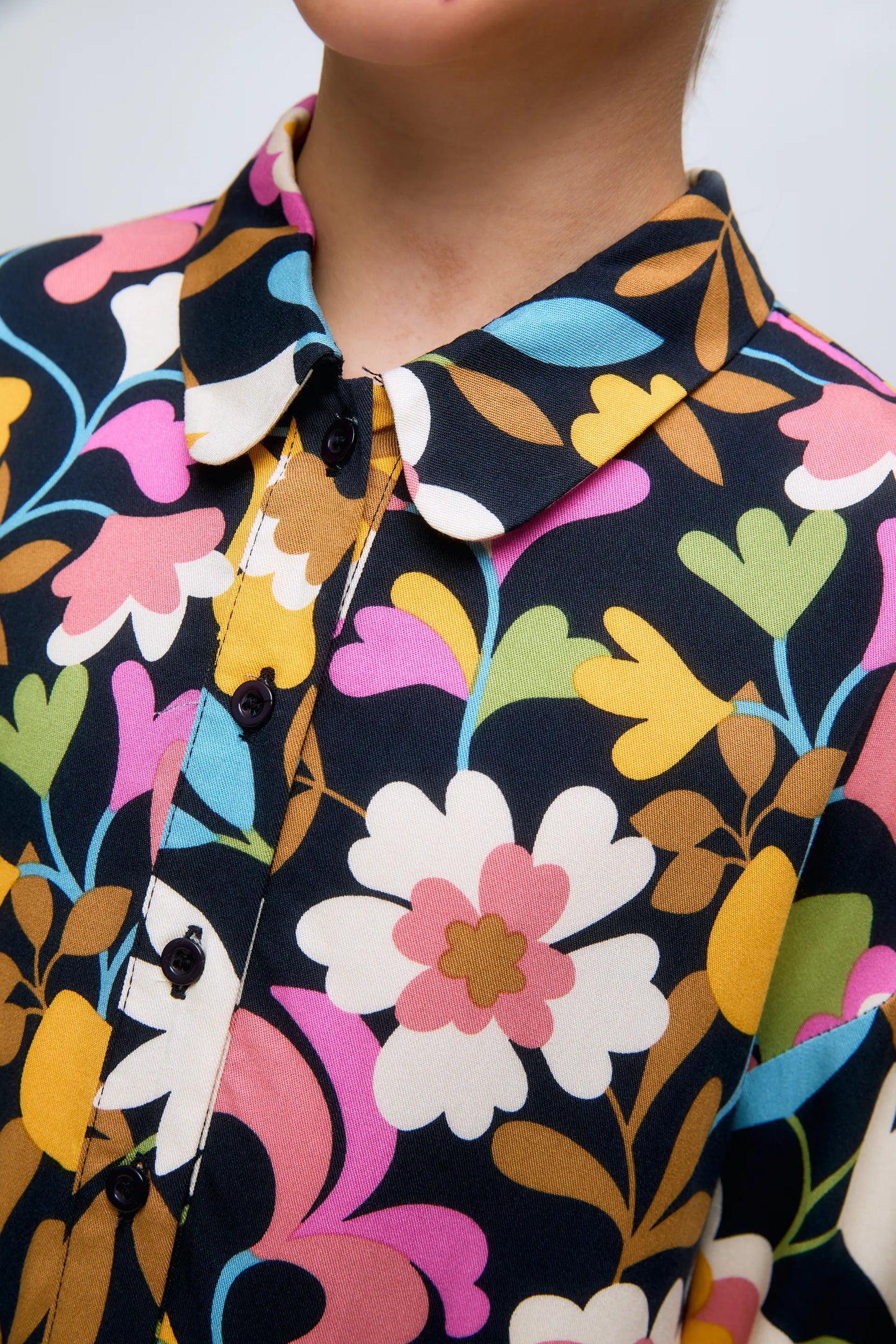 Baboushka Floral Print Short Girl's Dress