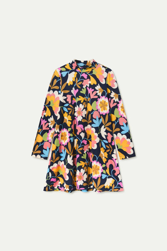 Vestido corto de niña con estampado Baboushka