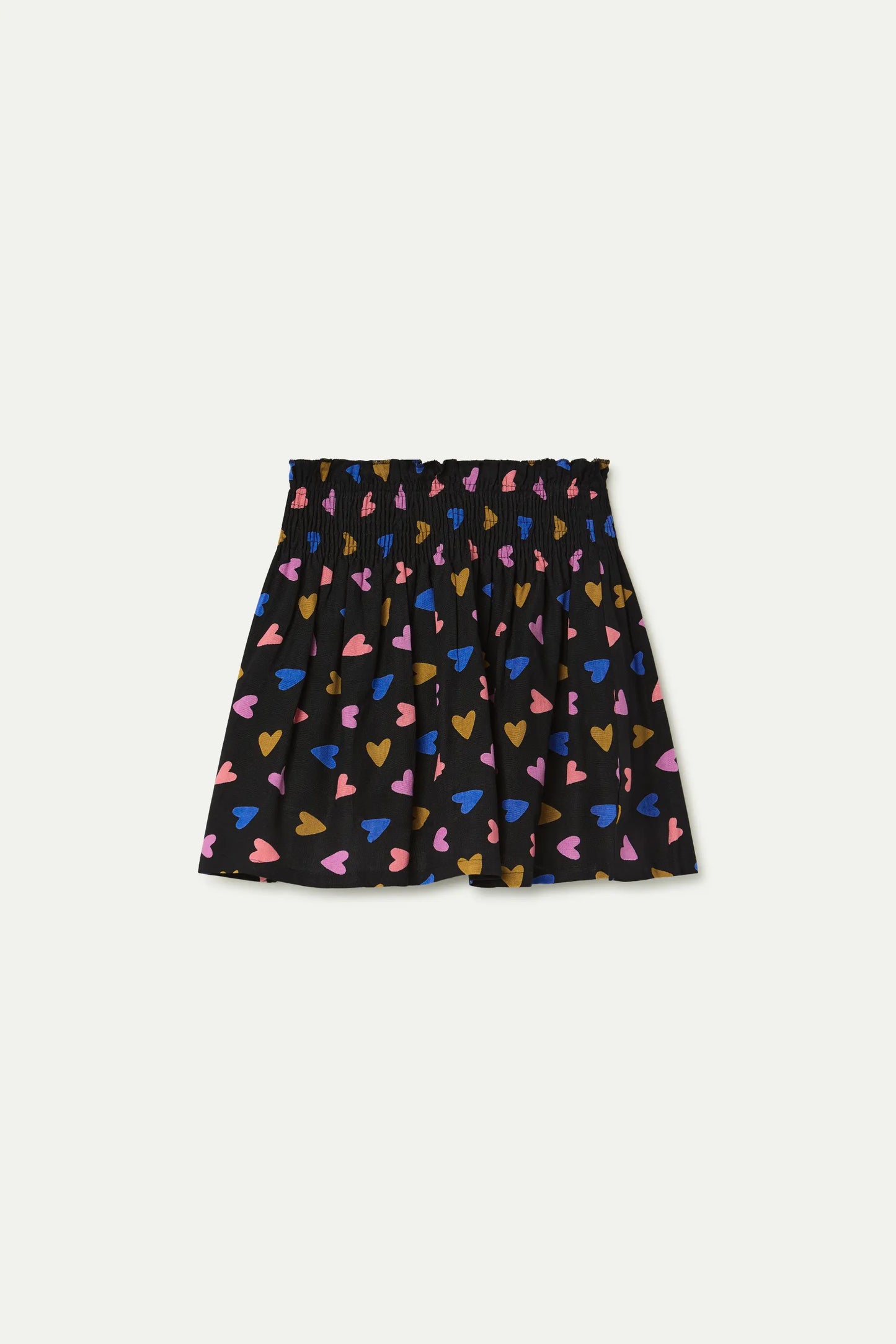 Potpourri Heart Print Girl's Short Skirt