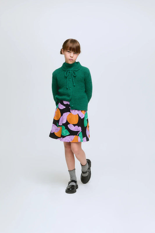 Falda corta de niña con estampado de frutas Apricot