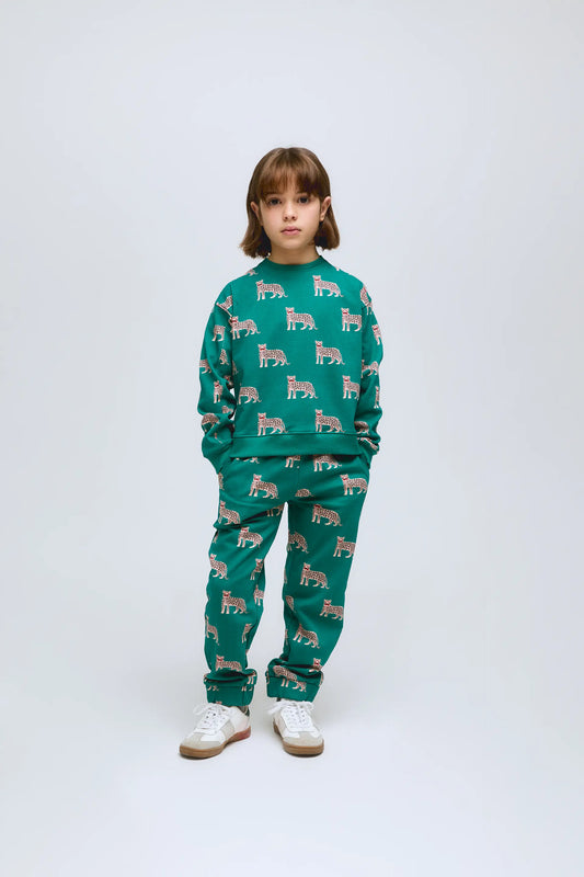 Sudadera de niña 100% algodón con estampado jaguar Onca