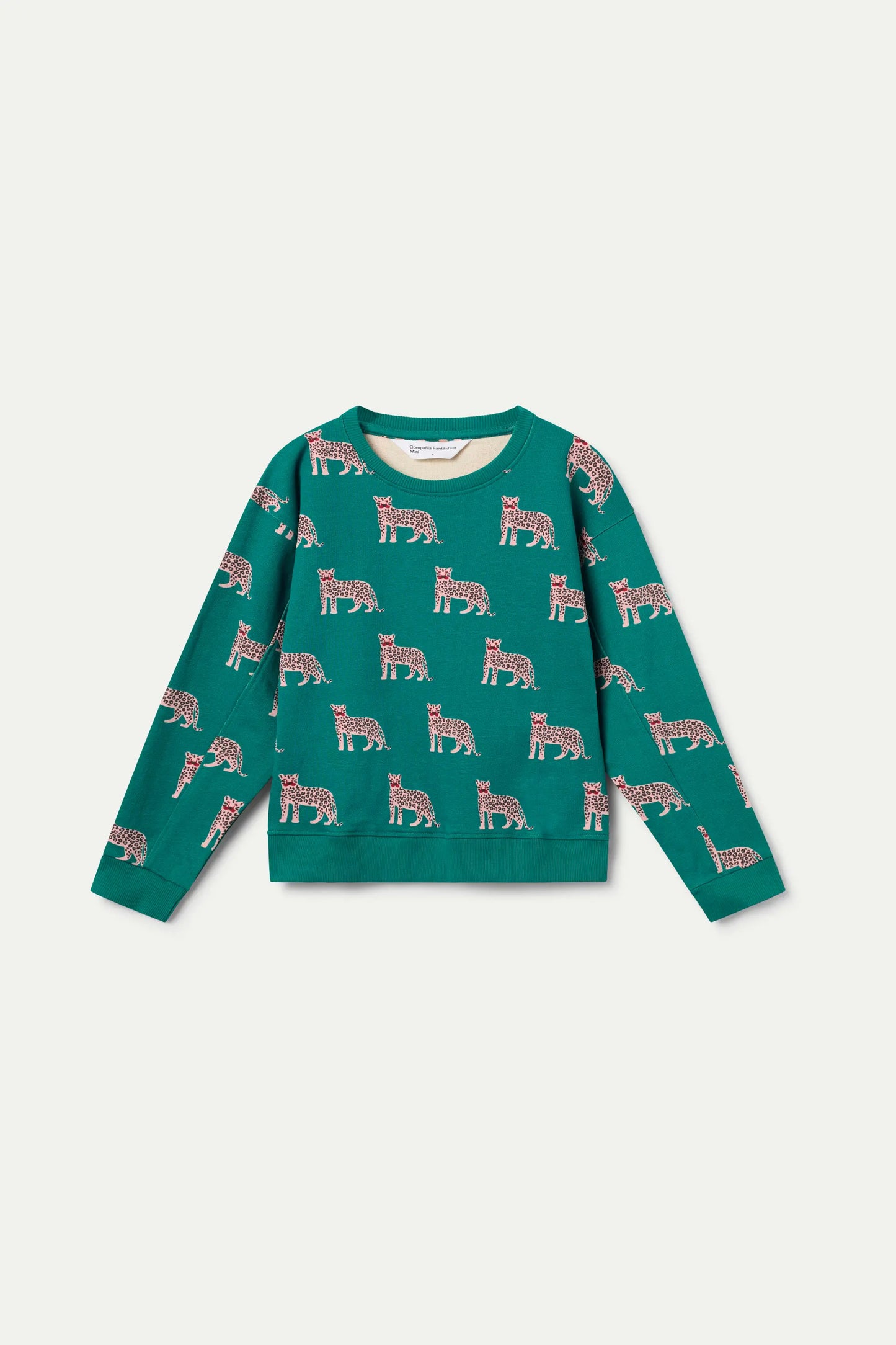 Felpa da bambina in cotone 100% con stampa del giaguaro Onca