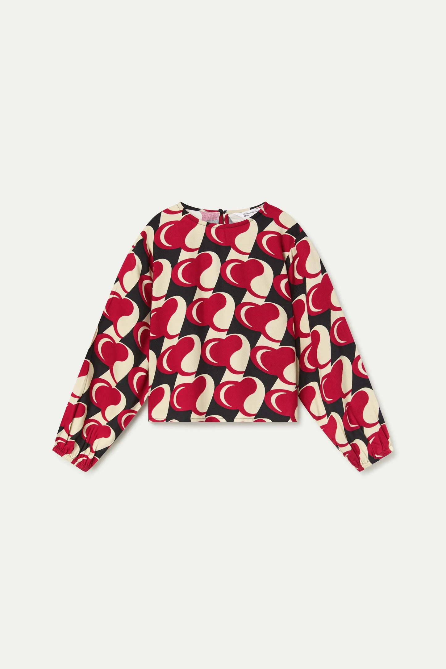 Heart Attack print long-sleeved girl's top