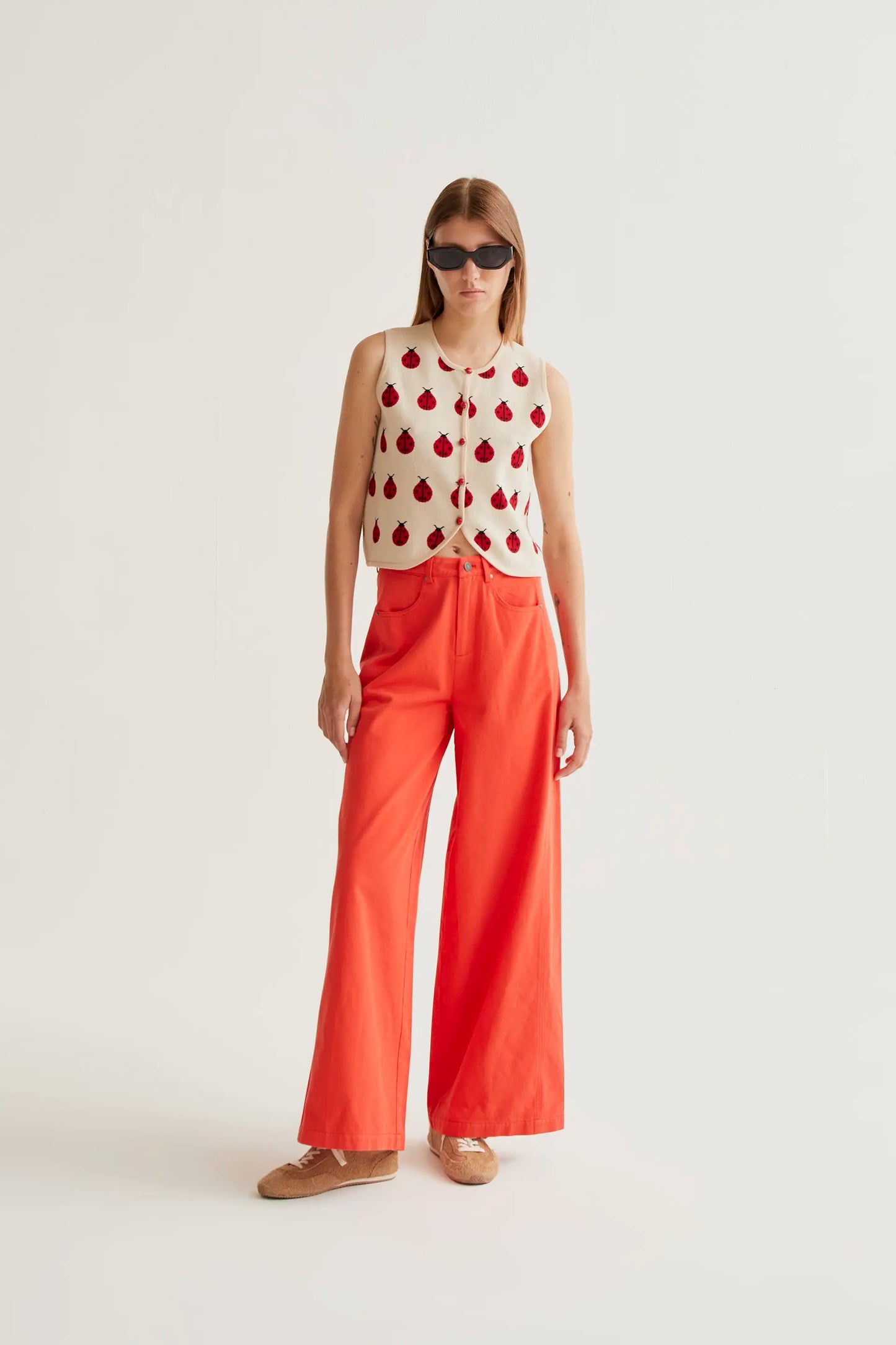 Top de punto con estampado Red Coccinella