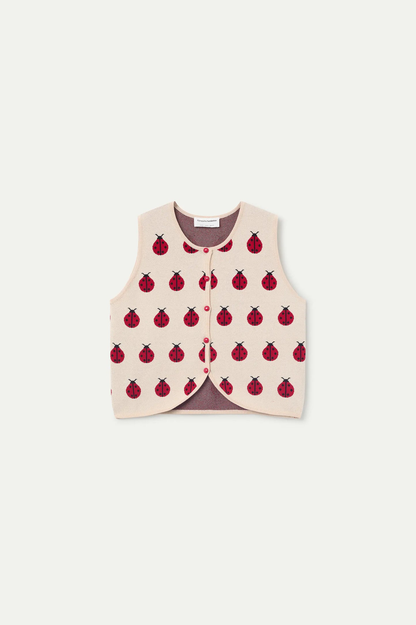 Top de punto con estampado Red Coccinella