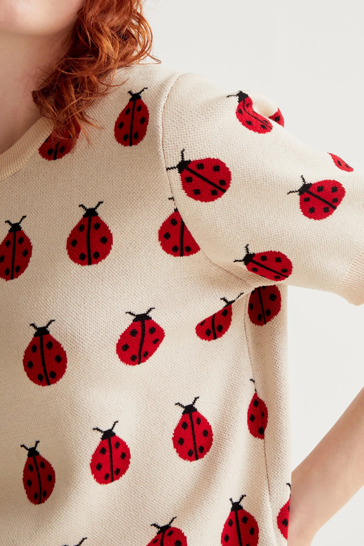 Jersey punto con estampado Red Coccinella
