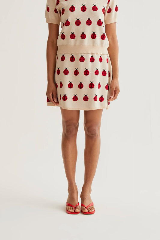 Falda corta con estampado Red Coccinella