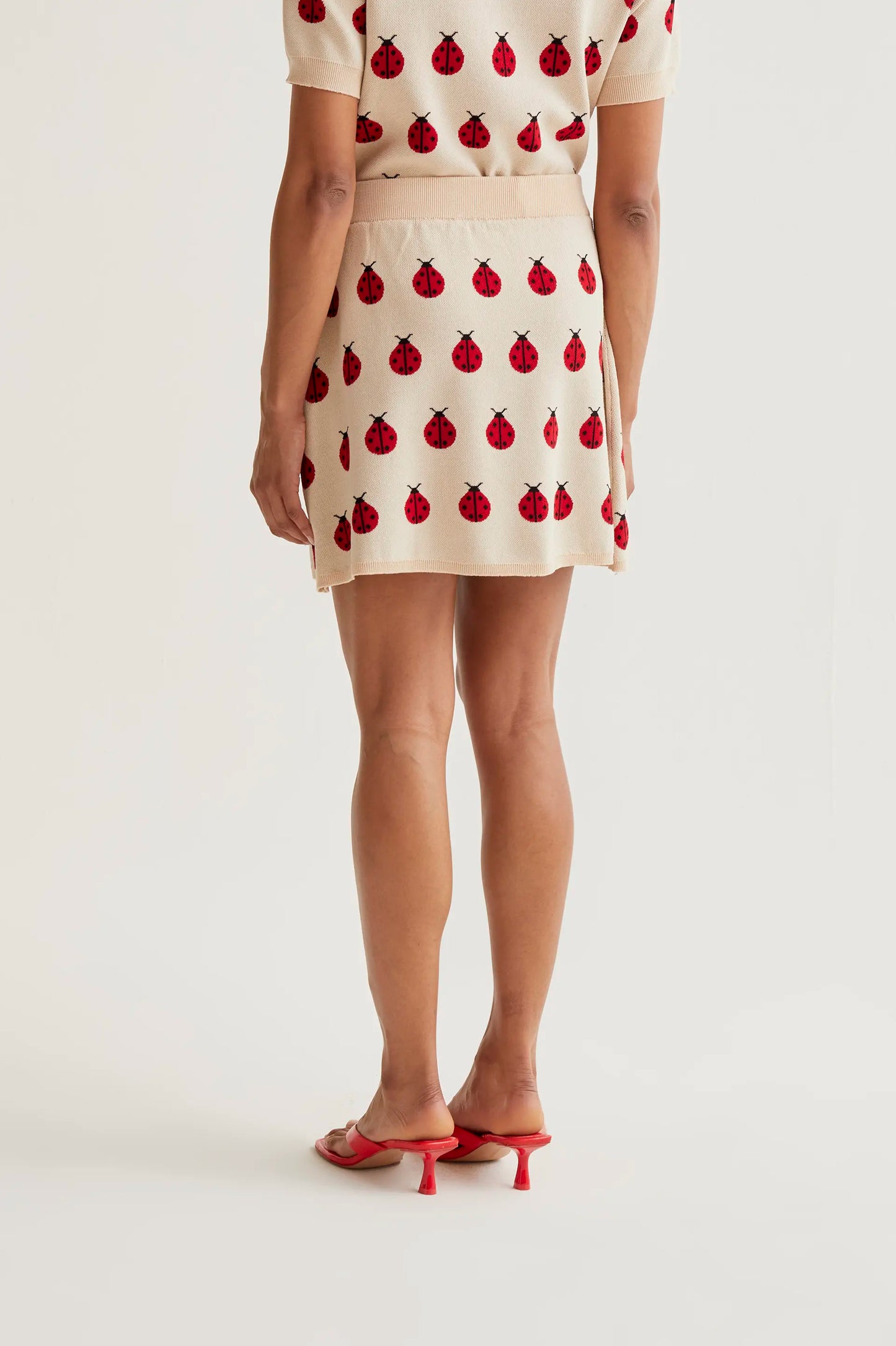 Falda corta con estampado Red Coccinella