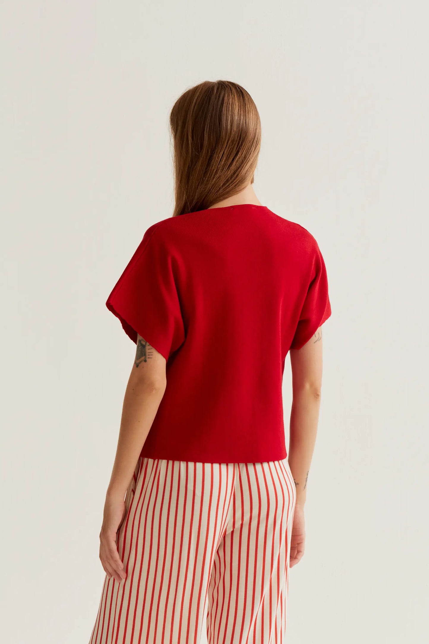 Cárdigan punto rojo