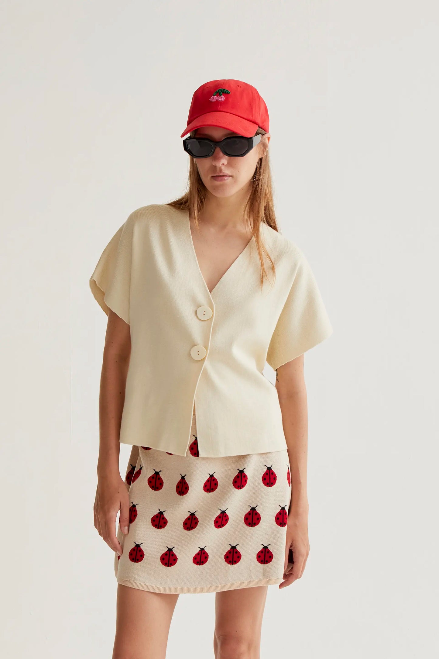 Cárdigan punto beige