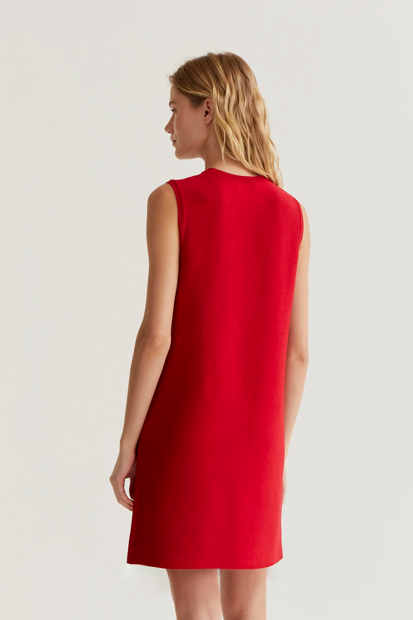 vestito corto a pois rossi