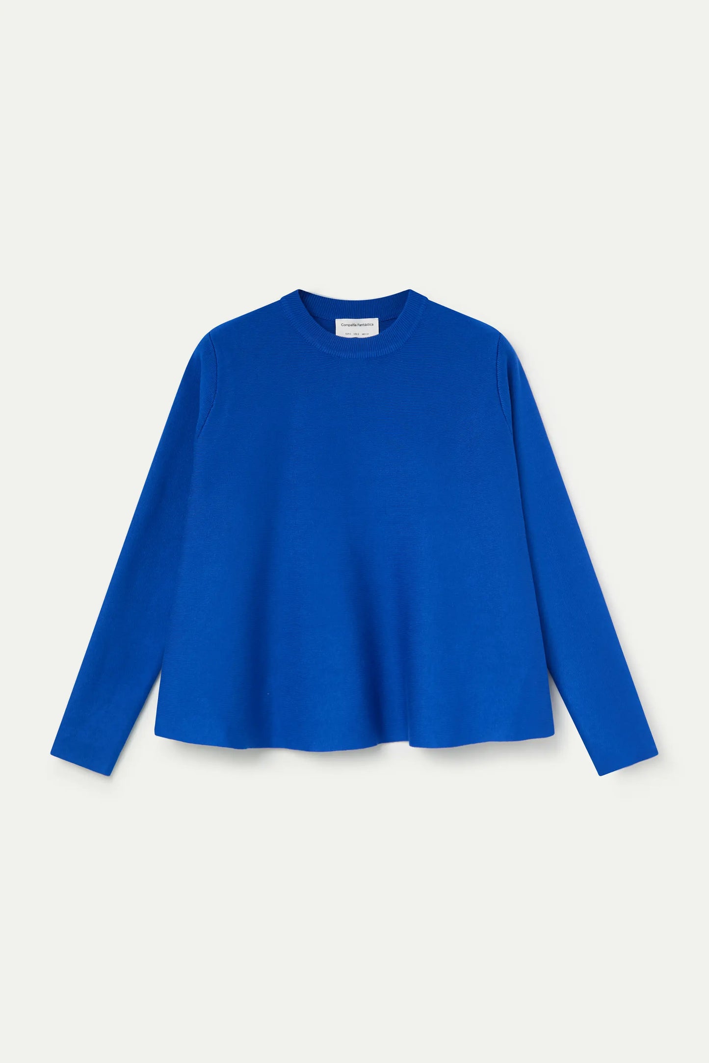 Jersey punto manga larga azul