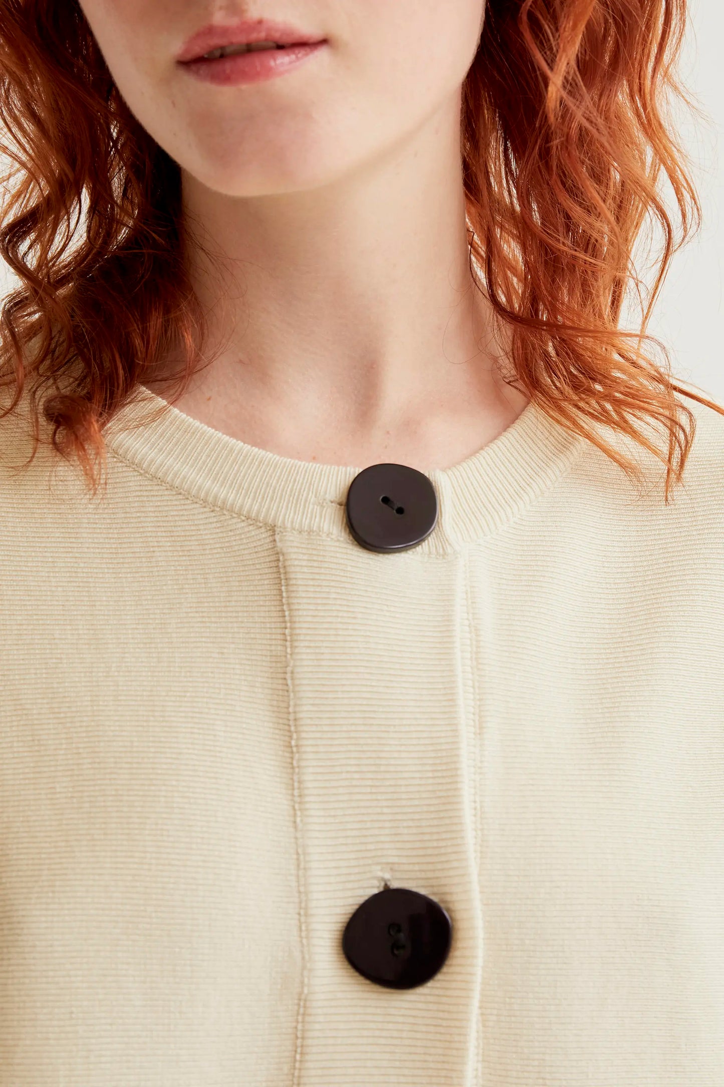 Black button-down knit cardigan