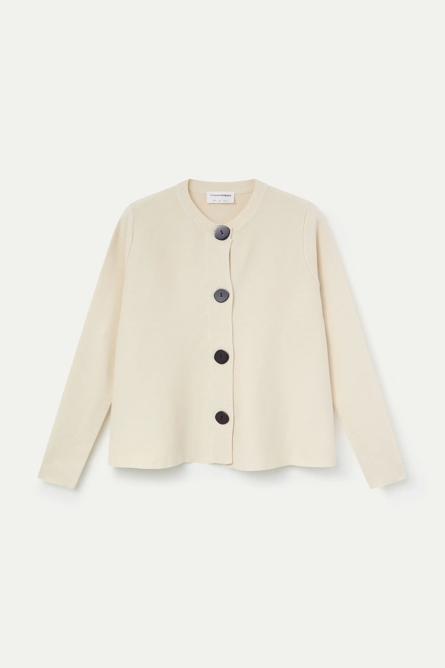 Black button-down knit cardigan