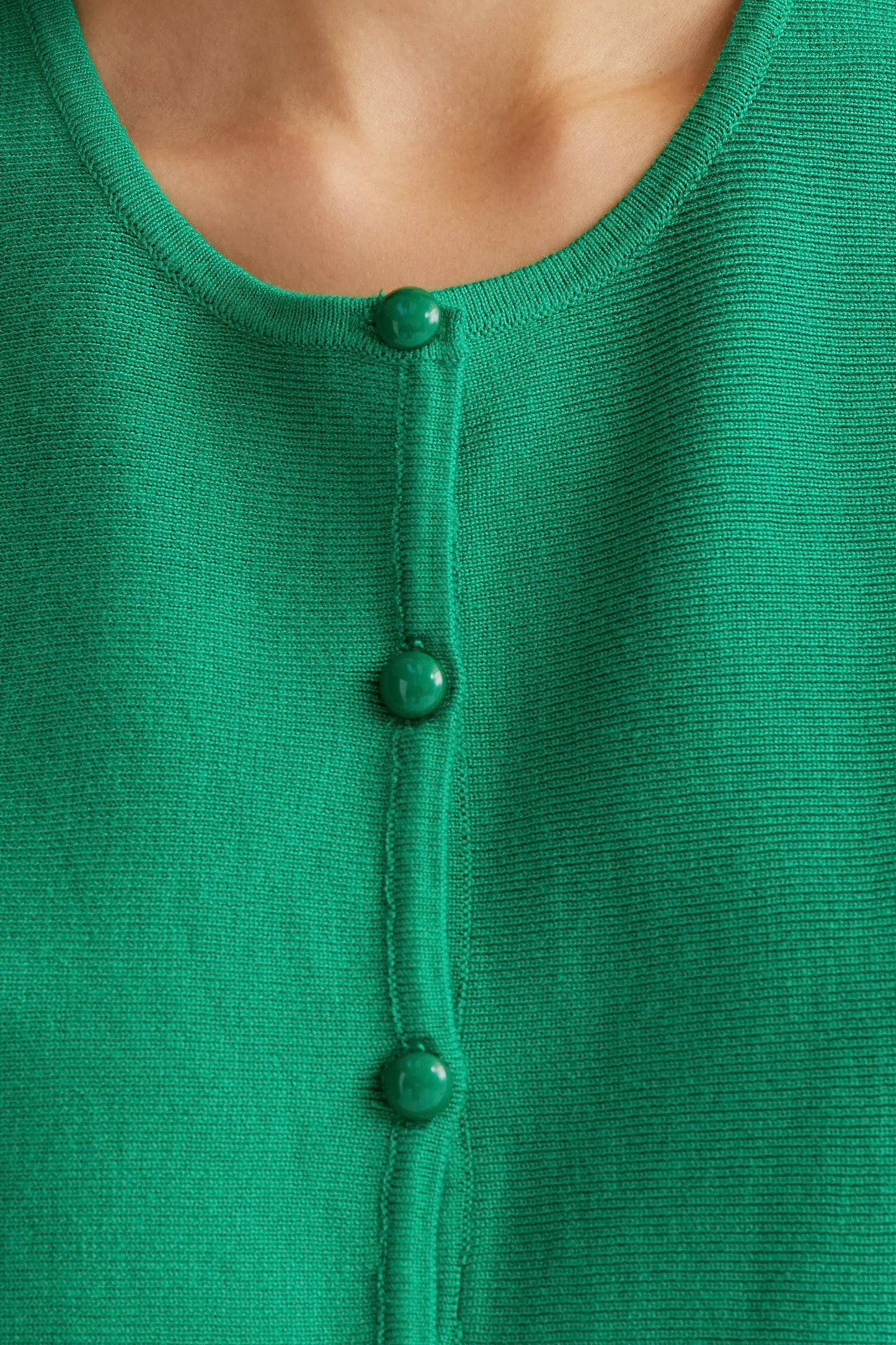 Green knit vest top