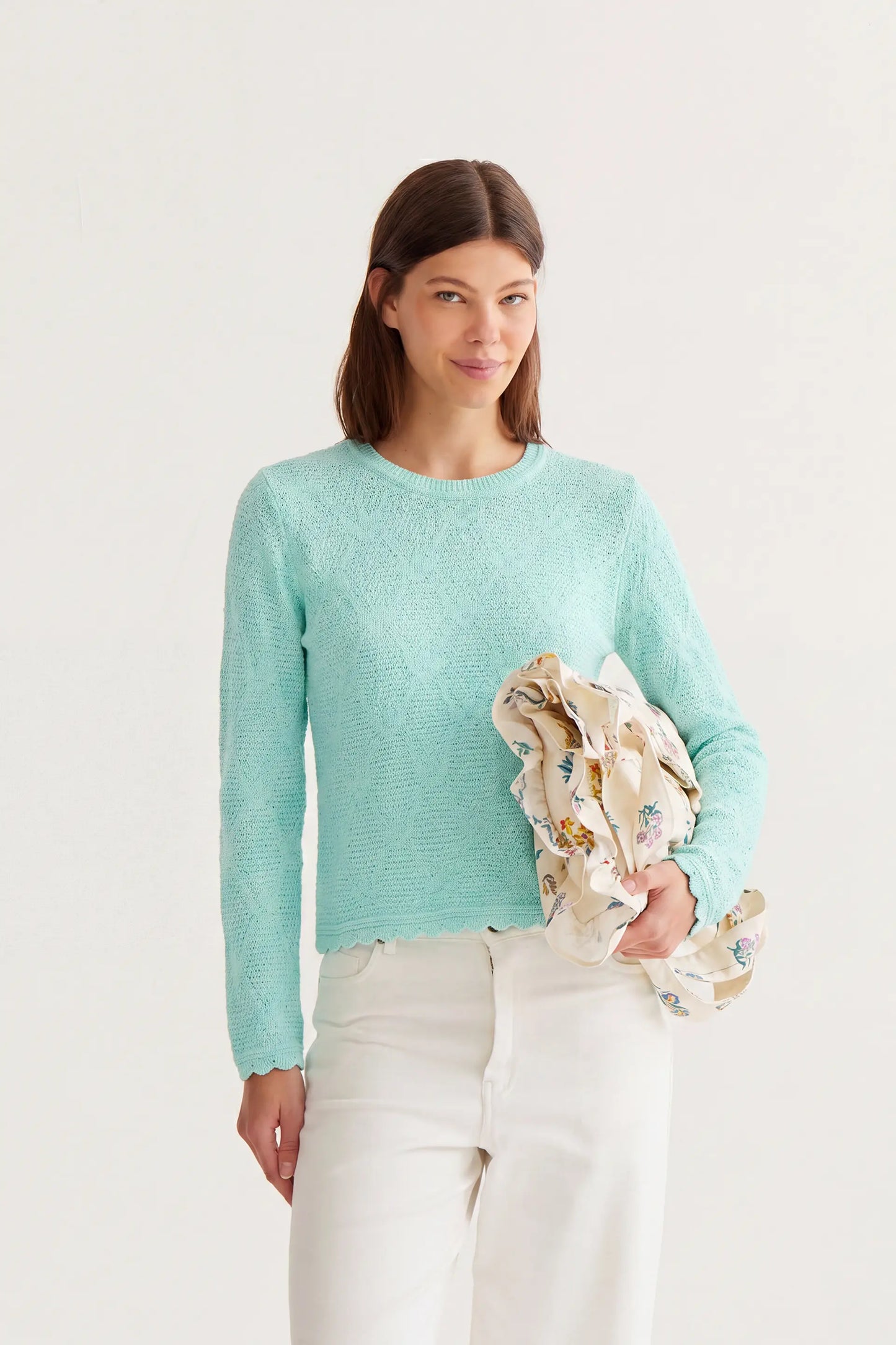 Jersey con textura verde claro