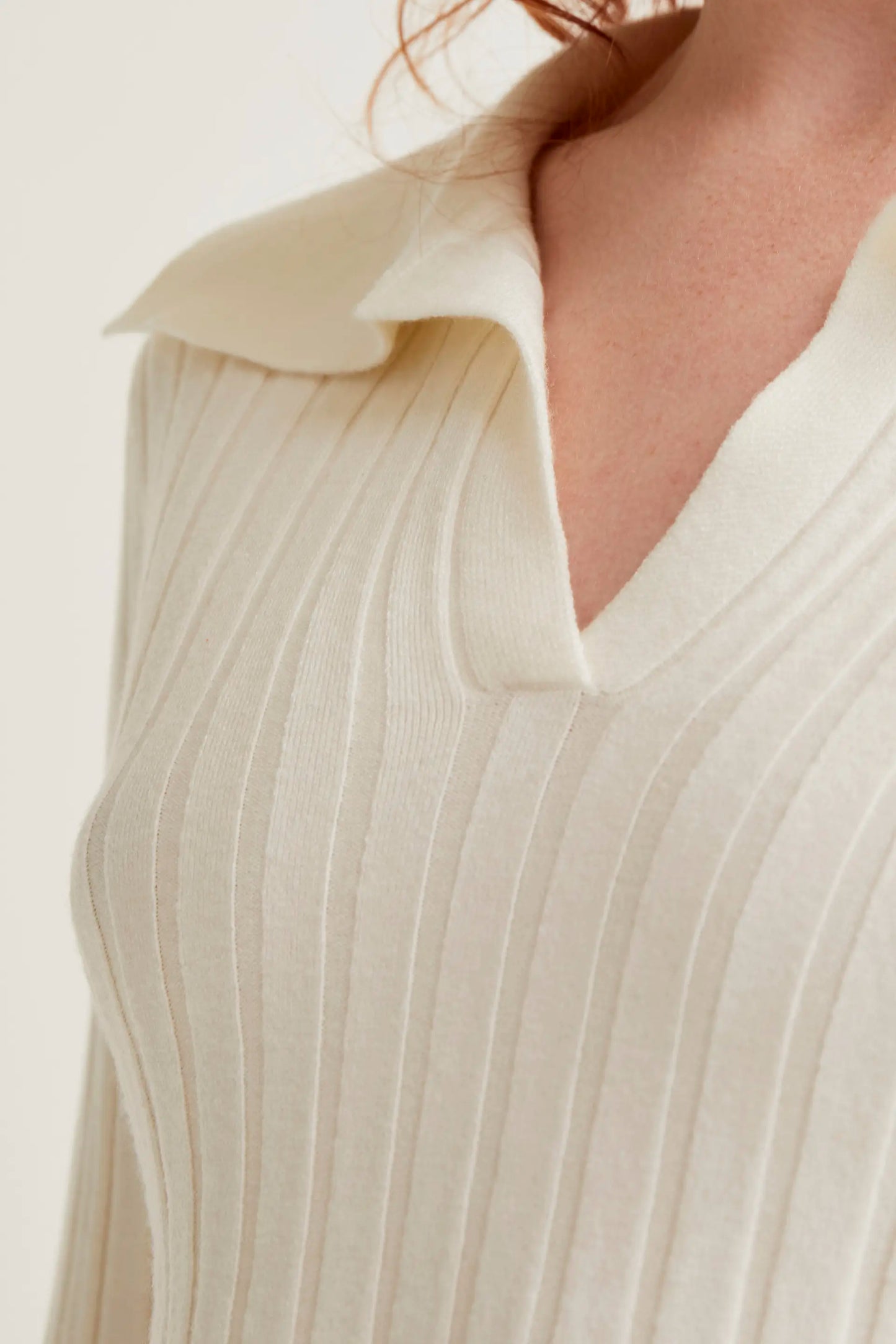 Jersey de punto blanco roto