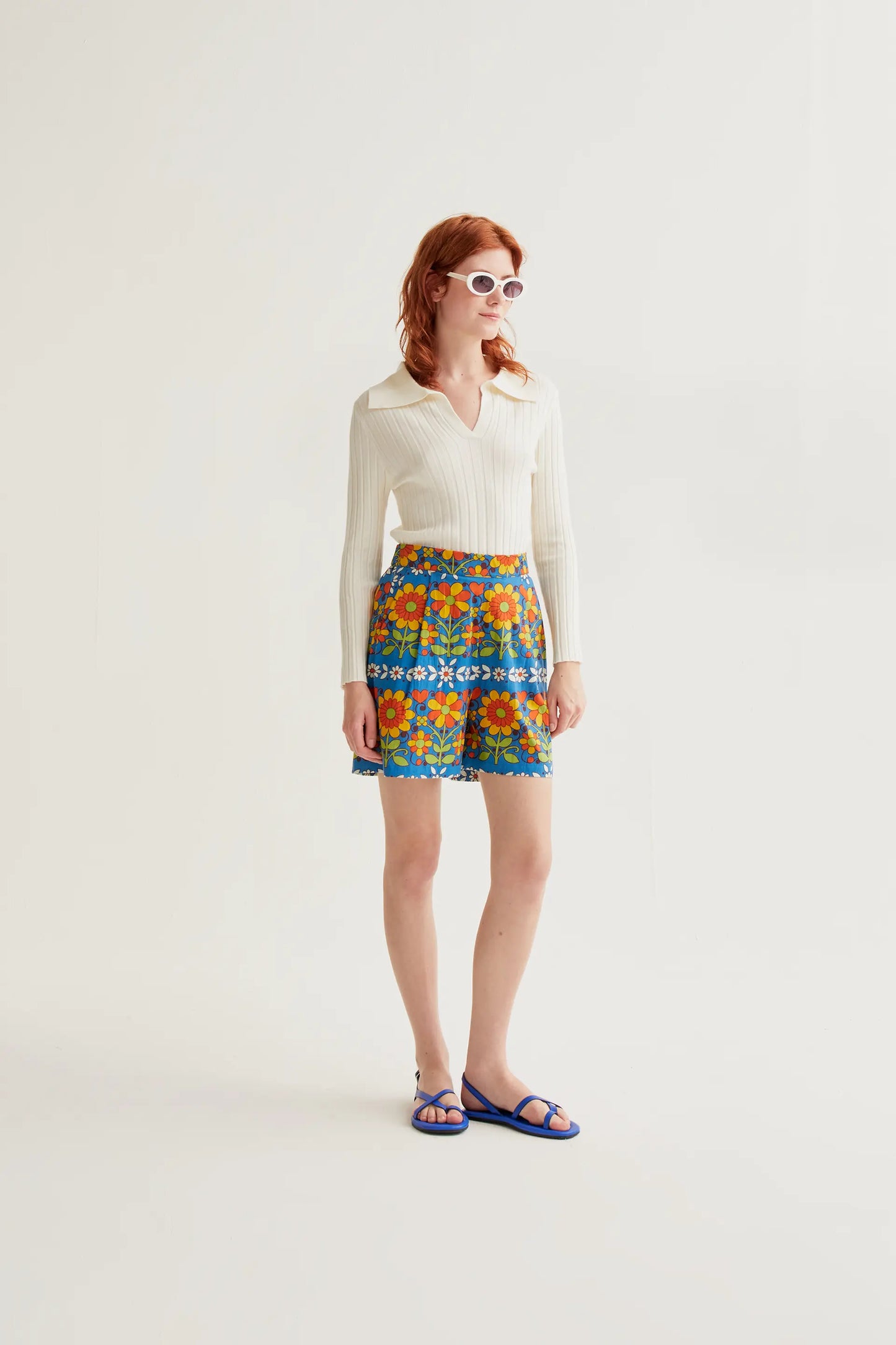 Jersey de punto blanco roto