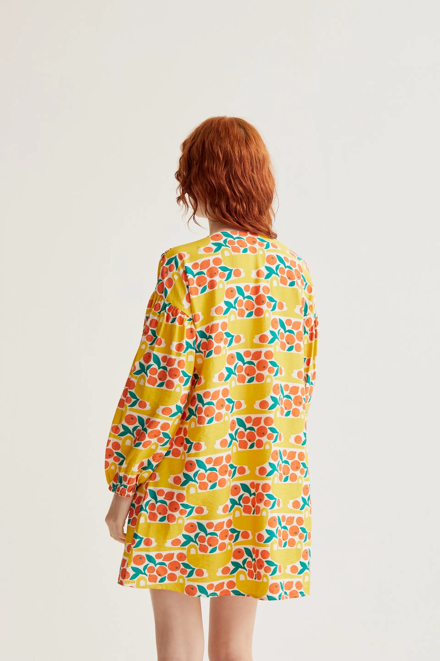 Short dress with Citrus print